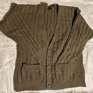 Vintage cotton fisherman cardigan XL
